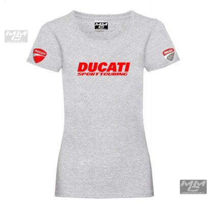 ST-Ducati T-shirt lichtgrijs Lady-fit