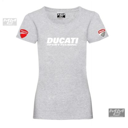ST-Ducati T-shirt lichtgrijs Lady-fit